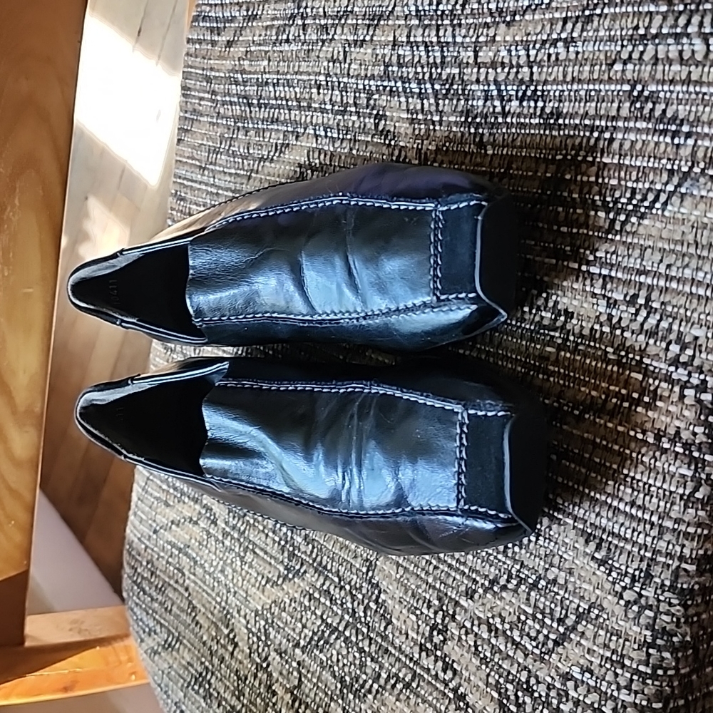 Paul Green Munchen Black Leather Loafers Size 7